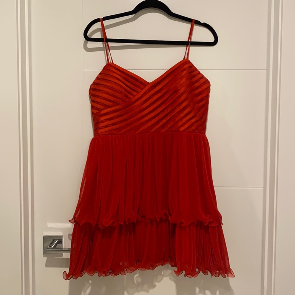 Like New, whimsical Marciano bright red dress, size large
